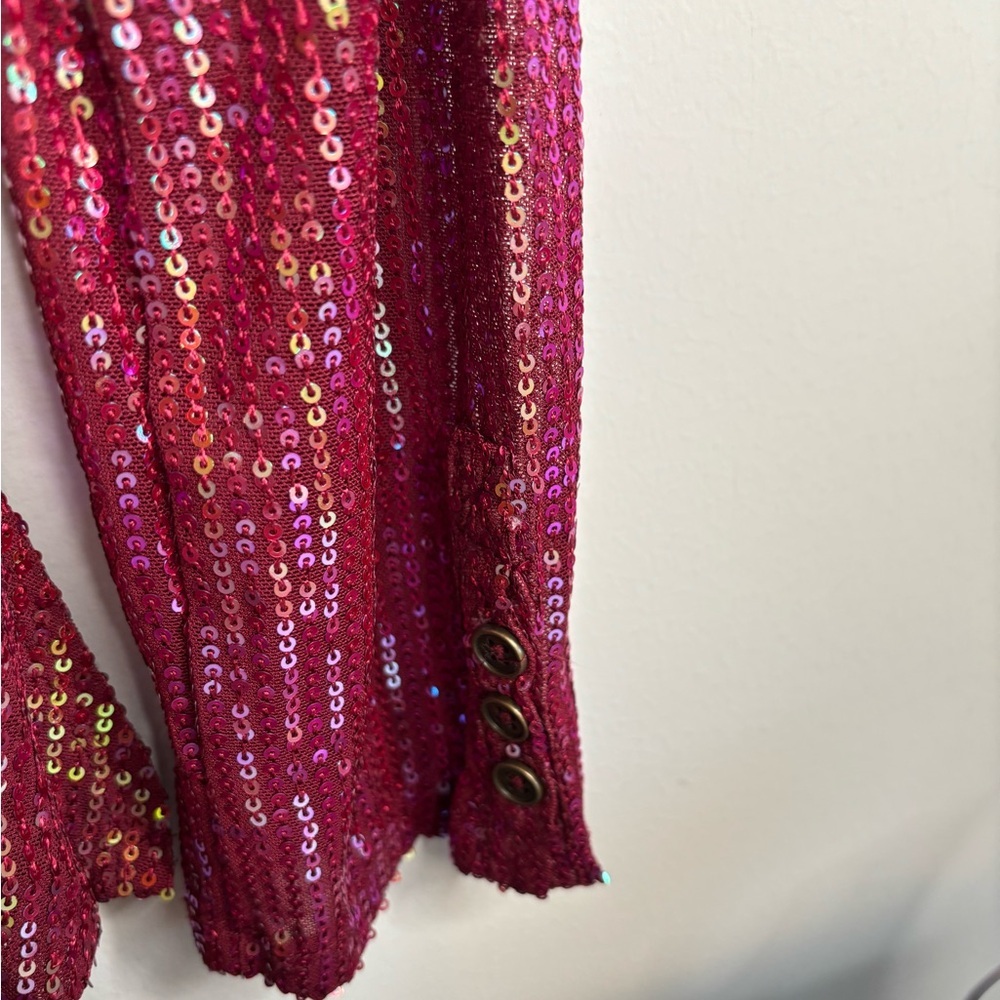 FREE PEOPLE SEQUIN BLOUSE - Picture 7 of 8